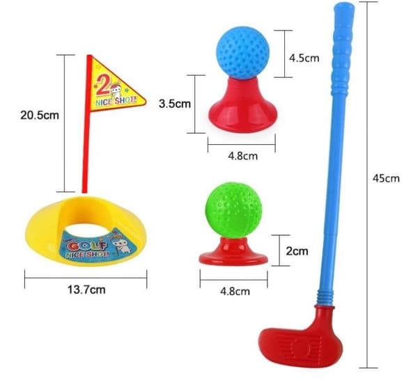 Toddler Golfsæt Plast Golfvogn Legetøj Golf Træningssæt