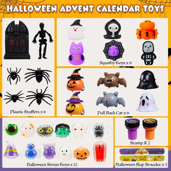 Halloween-joulukalenteri, 31 päivän ei-karkki laskentakalenteri