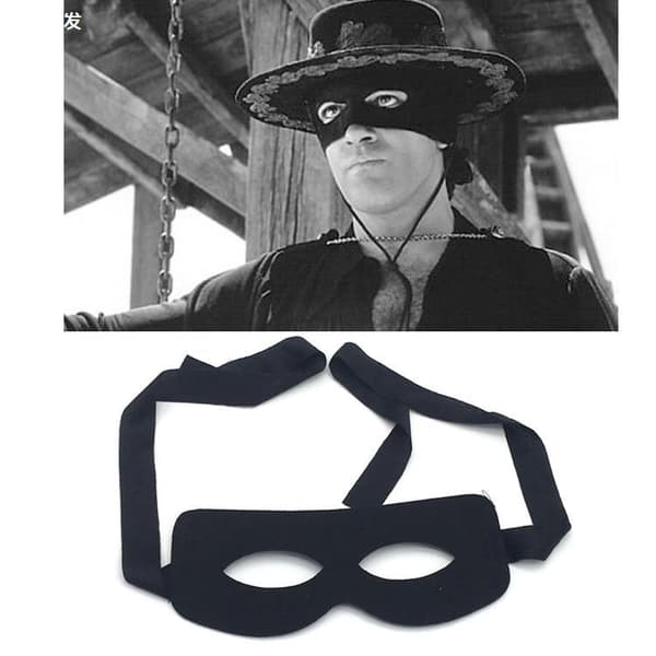 4 Halloweenmasker Zorro ögonbindel COS cosplay Zorro halvt ansikte