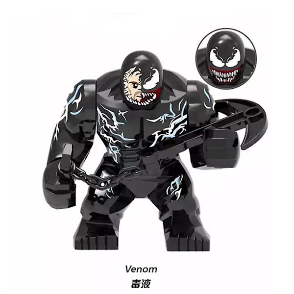 6 stk. Venom Store Minifigurer Byggeklodser Legetøj Sæt Actionfigurer