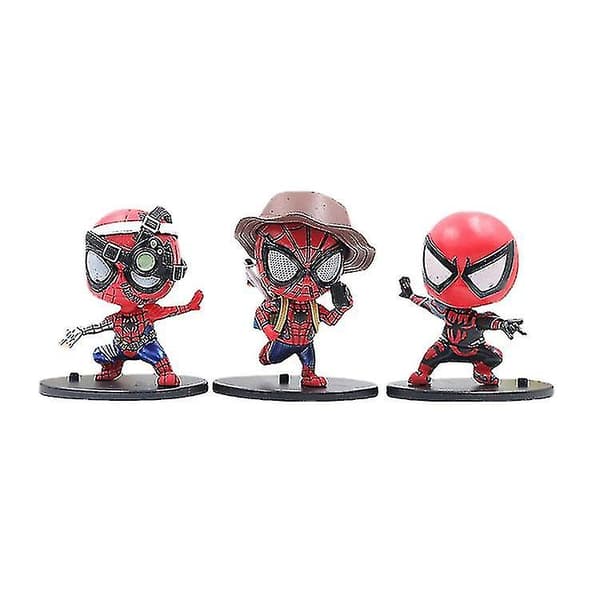 3 stk. The Amazing Spider-man Action Model Dukke Børnelegetøj