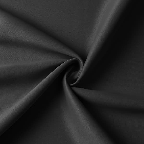 Mørklægningsgardiner med ringe, termisk isoleret, enkelt panel til soveværelse, kontor, 100x250 cm, mørkegrå