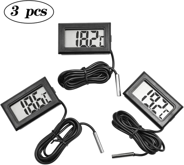 3 kpl LCD-akvaariotermometrejä, digitaalinen lämpömittari