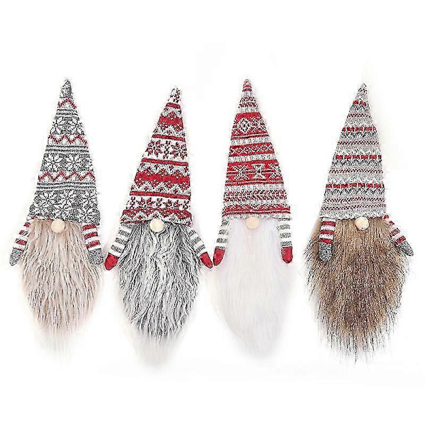 Gnome Vinflaskskydd, 4-pack Handgjorda Tomte Svenska