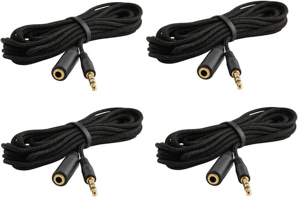 Quizspil Svar Buzzer Standalone System LED Belyste Knapper 4,5 m Forlængerkabler Pakke med 4