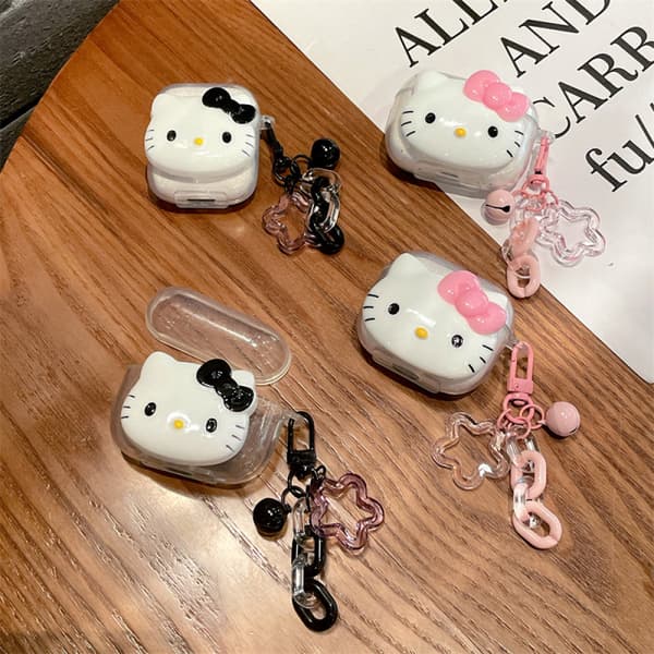Kitty Glitter Pink Suojaava Kuulokekotelo TPU