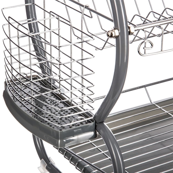 Diskställ i förkromat metall Grey grå