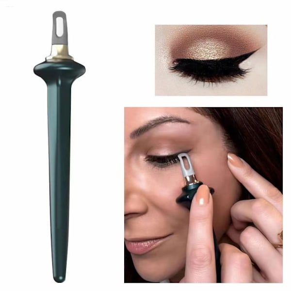 Easy No-SkipEyeliner genanvendelig silikone eyeliner børste silikone eyeliner værktøj Green + color box