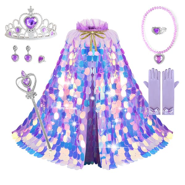 Paillet-kappe og prinsessekrone-sæt til piger til fotorekvisitter og kostumer CAP-H01 Crown Set 4 One size fits all children