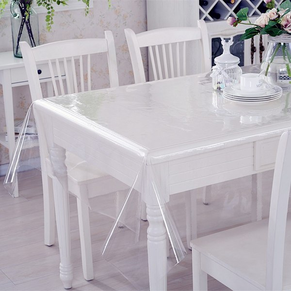 Klar transparent PVC duk bordbeskyttelse vanntett 0,25 mm (140*160 cm)