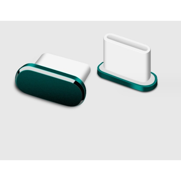 Blå 4-delt USB C støvplugg type C deksel Kompatibel med S