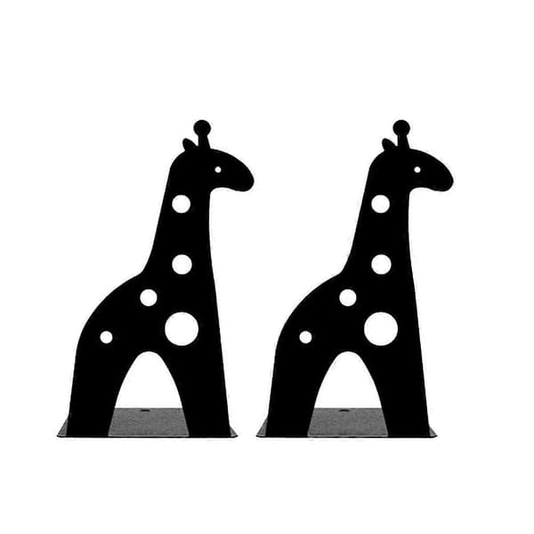 Tecknad Giraff Bokstöd Halkfritt Metall Håll Saker Organiserade För Tidningar Klassrum 2st