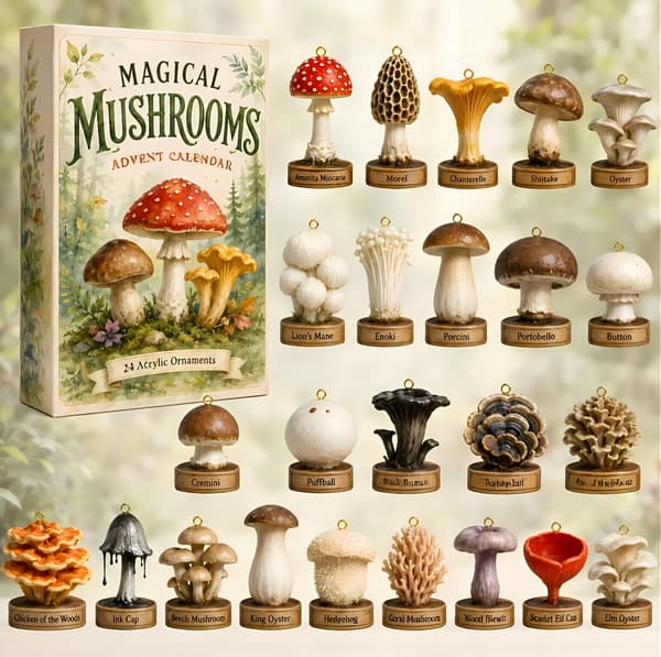 Julekalender for Haveelskere – 24 Akryl Julepynt Blind Box B