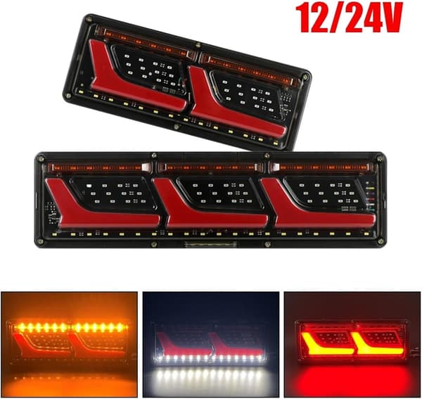 24V Bil Baglygter Blinklys Sidemarkeringslys Bremselys Baklys