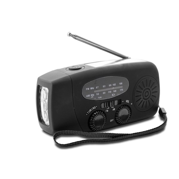 Vevradio med solcellsladdare, nödradio & ström 270 Endast vevradio