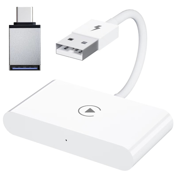 Langallinen langattomaksi CarPlay-sovitin USB-liitäntä Plug and Play -toiminnolla, sujuva Carplay-dongle-laatikko iPhonelle, tasainen pinta