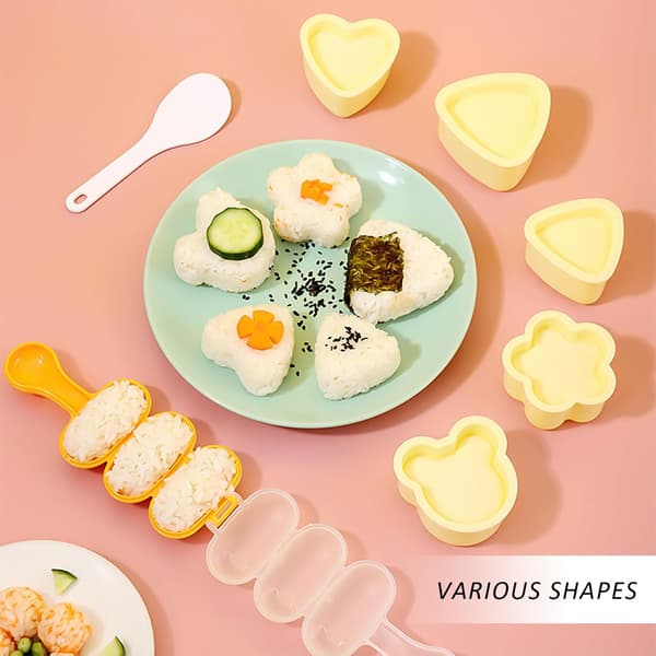 Onigiri Form Sushi Maker Risbollepresse Non-Stick Trekantform til Perfekt Hjemmelavet Sushi og Risboller