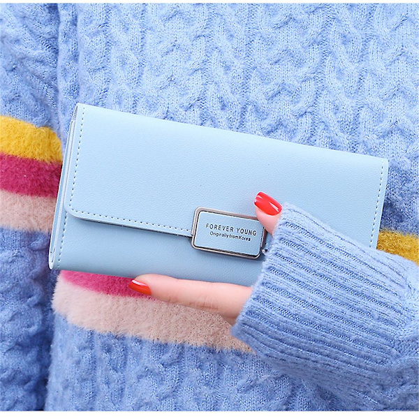 Läderplånböcker för kvinnor Slim Design Dam Kreditkortshållare Clutch Multi Card Organizer Grå