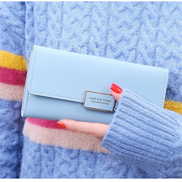 Naisten nahkaiset lompakot Slim Design Naisten luottokorttikotelo Clutch Multi Card Organizer Harmaa