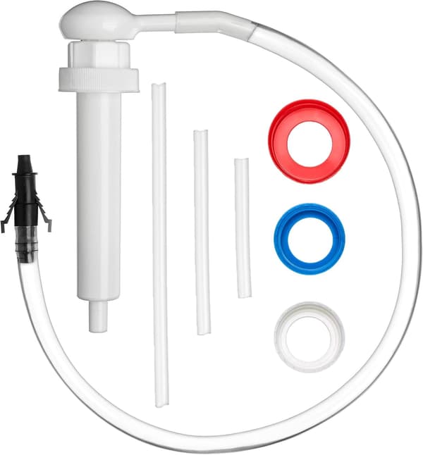 Vätskepump för dunkar och breda kvartflaskor, ej standard kvartdunkar, transmissions-, differentialolja, frostskyddsmedel med denna 30cc handpump