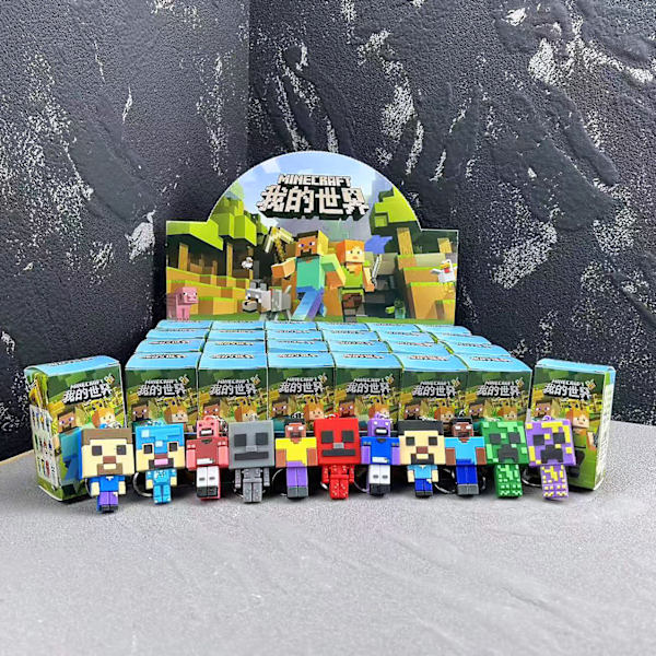 24 st Min Värld Anime Figur Blind Box Set Hänge