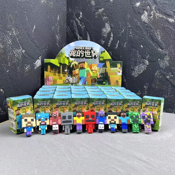 24 stk. My World Anime Figur Blind Box Sæt Vedhæng