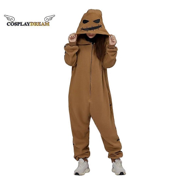 Halloween Party Cosplay The Nightmare Cosplay Juldräkt Oogie Boogie Pyjamas Jumpsuits Unisex Nattkläder Outfit XL