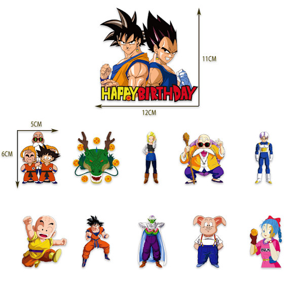 Dragon Ball-temadekorasjoner til fest