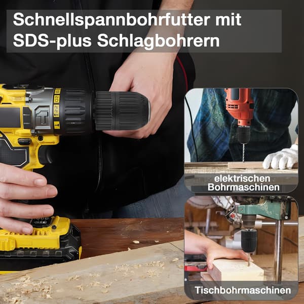 13 mm nøglefri borepatron med SDS-adapter