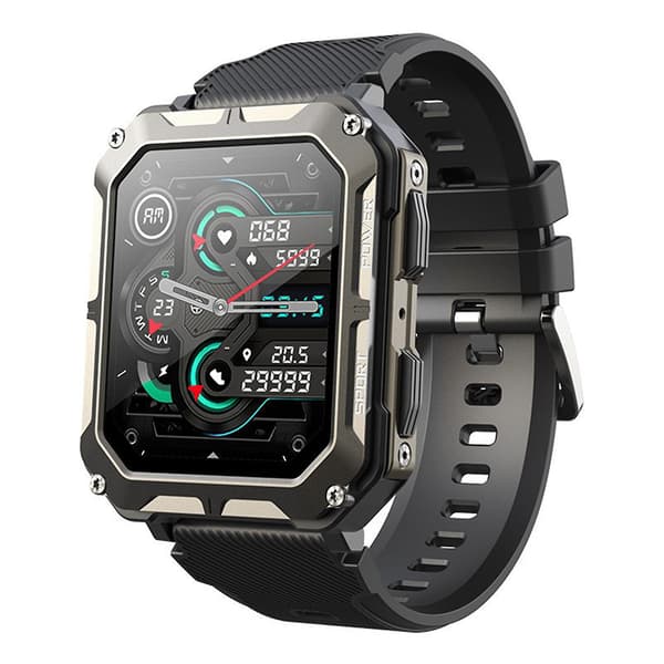 2024 Ny C20pro Smartwatch Hjärtfrekvens Bluetooth Samtal Informations Push Smart Armband Sportklocka App Dafit {} Black