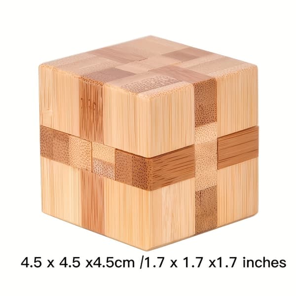 4 kpl bambuisia aivojumppapulmia - 3D-puulogiikkasetti 4pcs/set