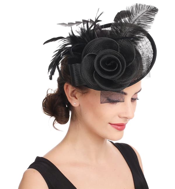 Blomsterfjer Hårbøjle Fascinator Bryllup Hovedbeklædning Dame Festspil