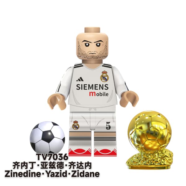 Fodboldserie stjerne VM-kamp minifigurer børnelegetøj samling byggeklodser pose TV7035
