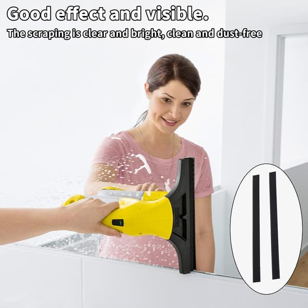Kompatible 4 stk. erstatningsgummilepper for Karcher vindusvaskerblader, vindusnal i rustfritt stål, viskergummi, vindusviskergummi