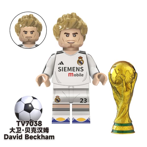 Fodboldserie stjerne VM-kamp minifigurer børnelegetøj samling byggeklodser pose TV7037