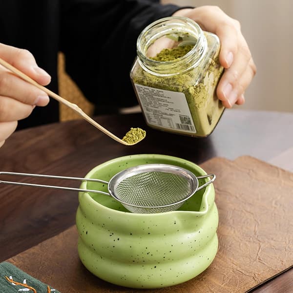 Komplet Matcha Te Sæt Med Bambus Pisk Og 7 Væsentlige Tilbehør Til Traditionel Japansk Te Ceremoni