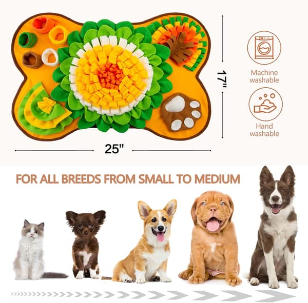 Snusemåtte til hunde Snusemåtte til små og mellemstore hunde Interaktiv snusemåtte og fodermåtte til hvalpe Langsom fodermåtte til hundegodbidder