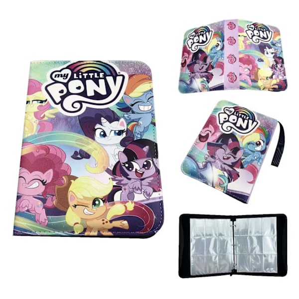 Kortalbum förvaringsalbum högkvalitativt lösbladigt samlingsalbum samlingsalbum kortficka innersida ins 9 grids, 50 pages, 900 card slots 8 pictures of my little pony