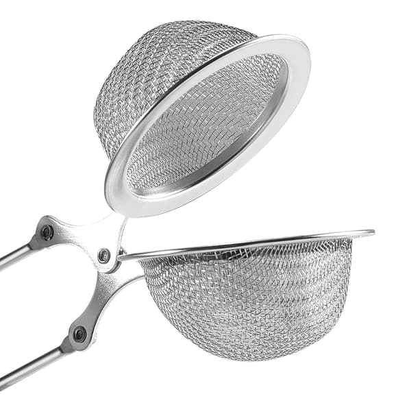 Sæt med 2 kugleformede tefiltre Løsbladet te-infuser i rustfrit stål Urtekugle og til teelskere og entusiaster