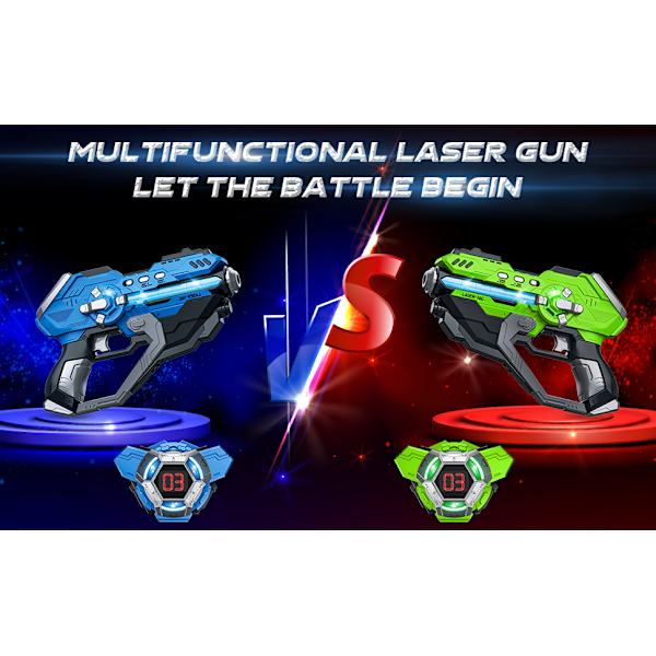 Laserase-aseet LED-liiveillä, ulkopeli lapsille 6-12-vuotiaille