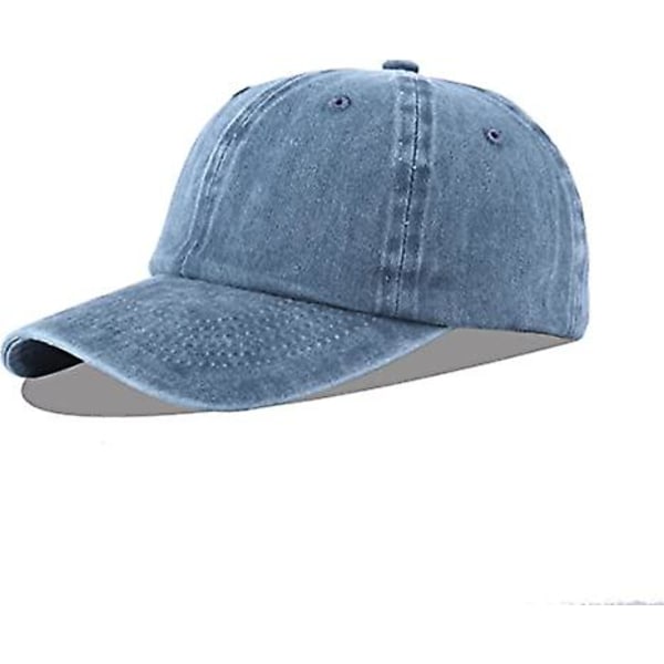 Unisex keps Bomull Passar Herr Dam Tvättad Denim Justerbar Dad Hat