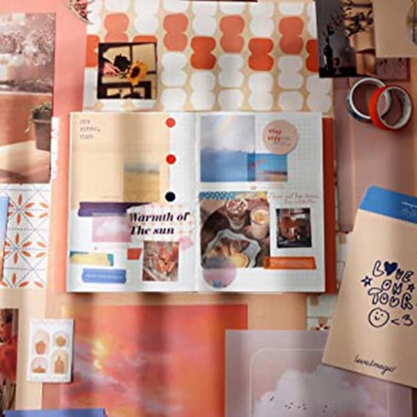 Estetisk Scrapbooking-Set, Junk Journal-Set med Journalföring/Scrapbookingmaterial, Present till Tonåring (