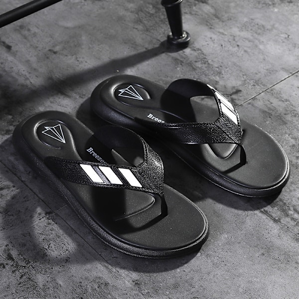 Komfortabel flip-flop for menn black