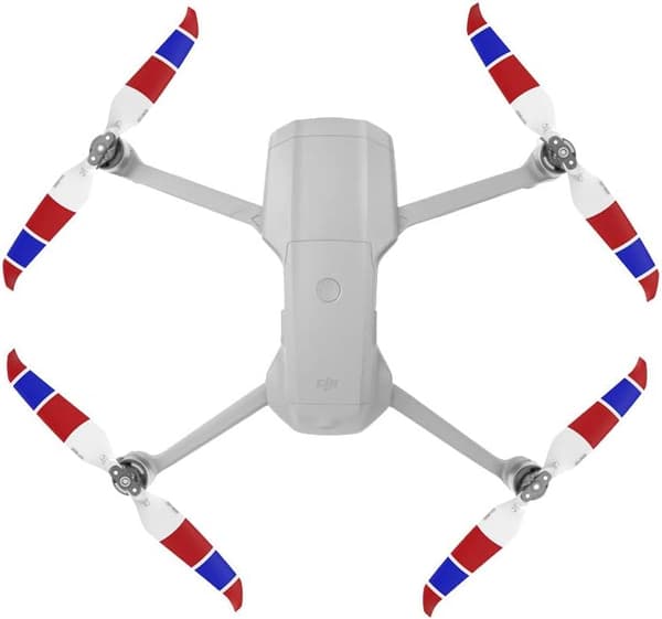 Air 2S Propeller Tyst Propeller Vikbar 7238F Propeller för DJI Mavic Air 2/Air 2S Drontillbehör (Röd Blå Vit 4st)