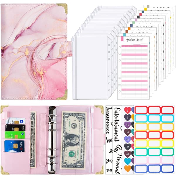 A6 Budget Binder med kontantkuverter - Økonomiplanlægger & Udgiftssporing 338