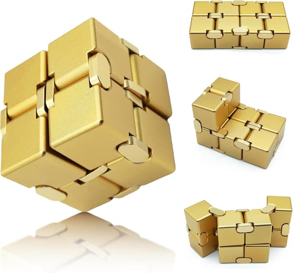 Metall Infinity Cube Anti Stress Aluminiumlegering Lett Spill Kontor Flip Cube Fidget Leke Barn Voksne