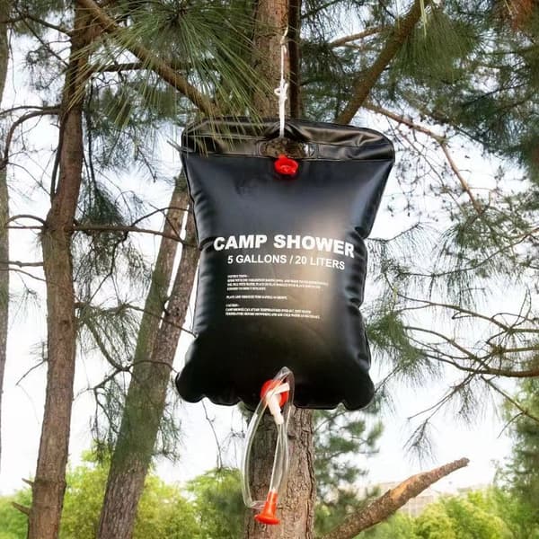 Dusjpose for campingutstyr, piknik, vannlagringspose, utendørs dusjpose, sammenleggbar vannpose for utendørs camping, dusjpose