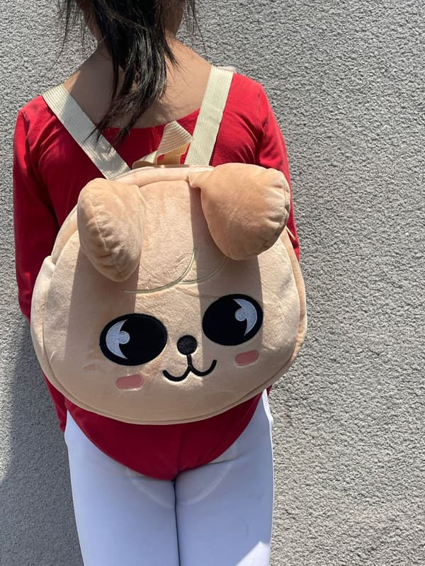 SKZOO Plys Mini Rygsæk til Studerende, Stray Kids Kpop Sød Plys Skole Taske White Rabbit
