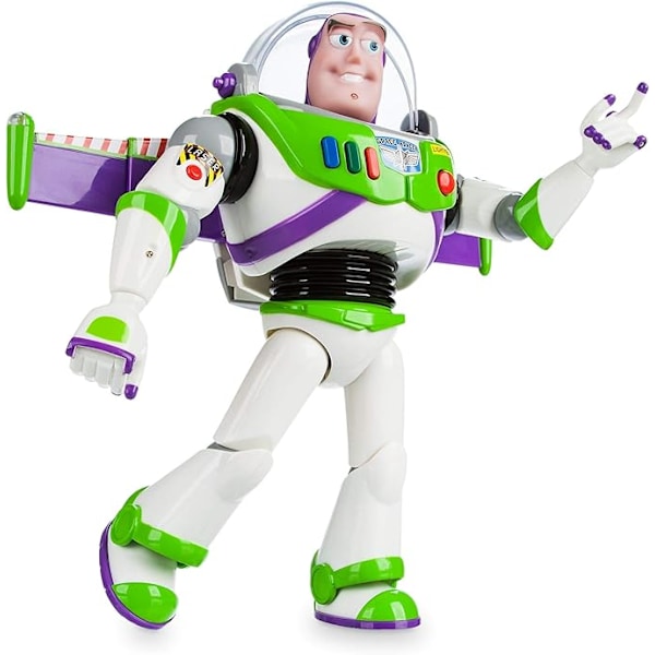 Disney Buzz Lightyear Ljud Actionfigur från Toy Story, Interaktiv Leksak för Barn