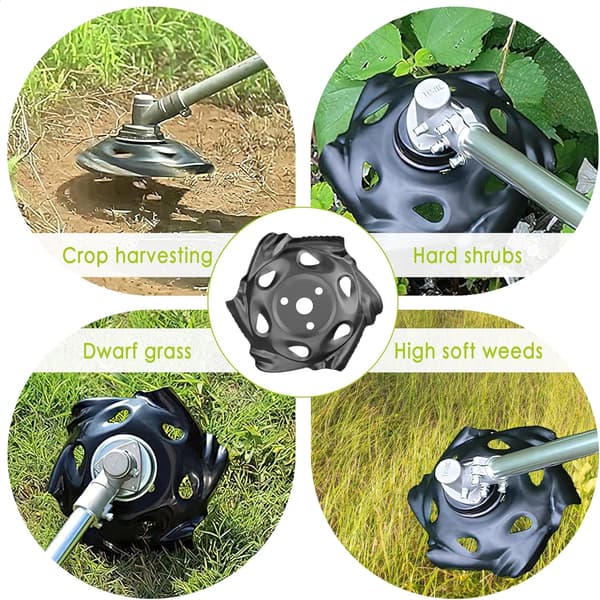 Kompatibelt Weed Eater-hode Darryy gresstrimmerhode universelt trimmerhode stålukeblad 254 x 235 mm trimmerhode for krattkutter